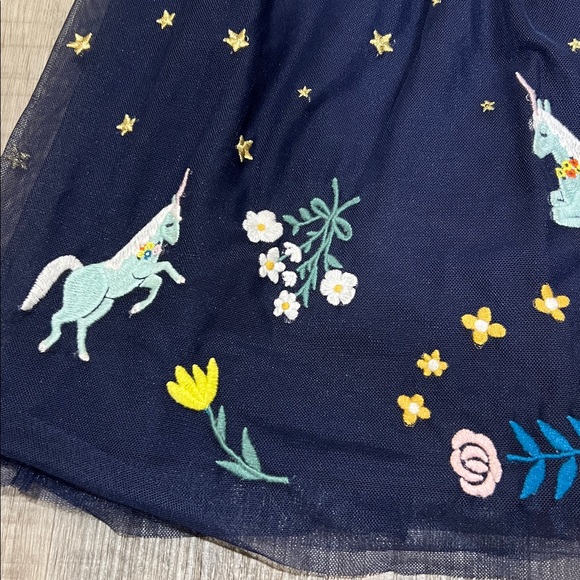 Hanna Andersson tulle and unicorn star embroidered dress size 120cm 6-7 - Picture 8 of 10